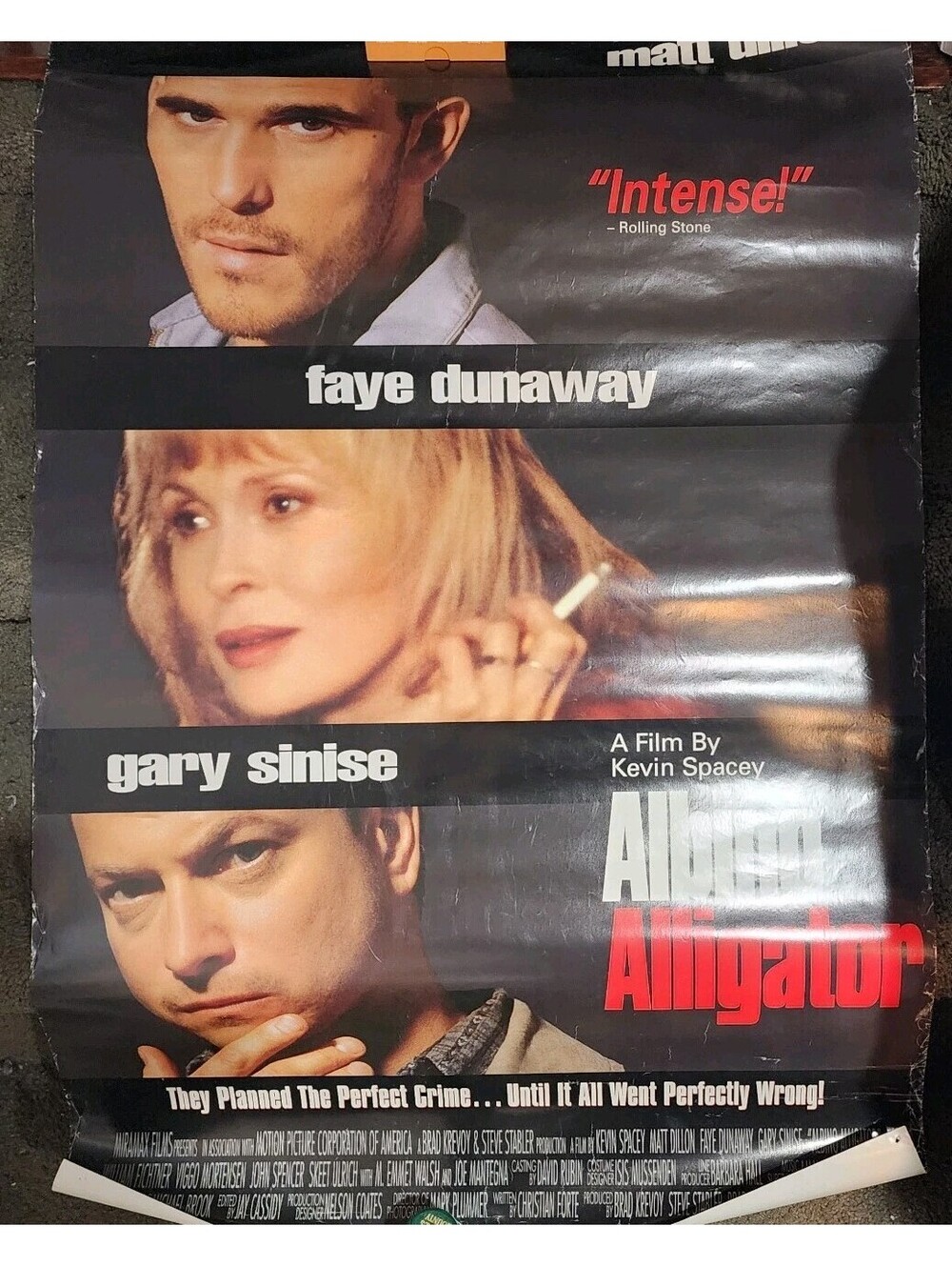 1996 Albino Alligator Movie Promo Poster Banner Gary Sinise Viggo Mortensen XLG